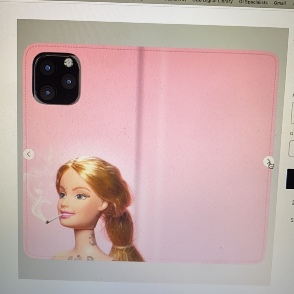 Society6 Smoking/Tattooed Barbie Phone Wallet Case